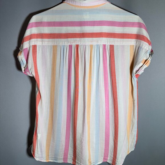 GAP Relaxed Drapery Striped T-Shirt, Womens Size Small - Picture 2 of 5
